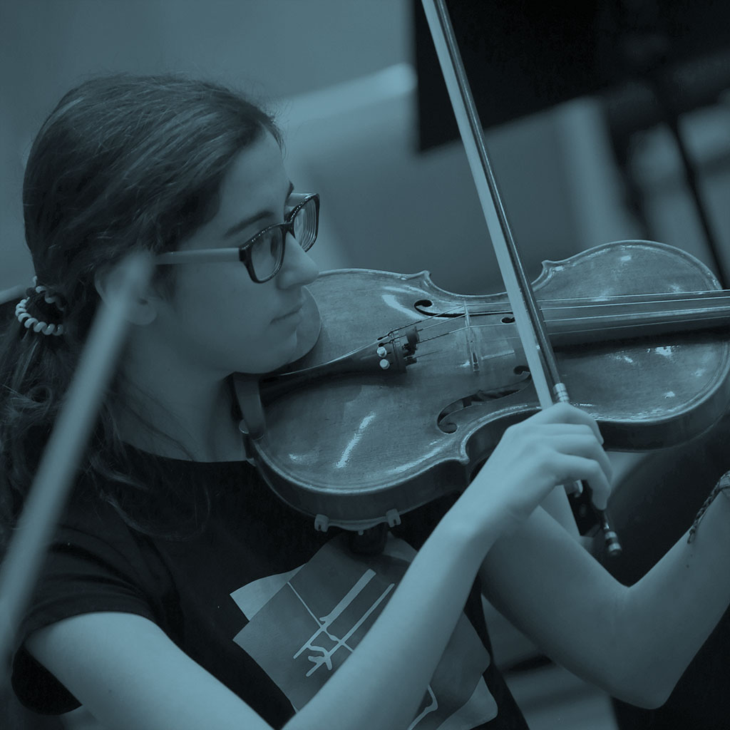 Imagen de la Camerata Infantil en ensayo